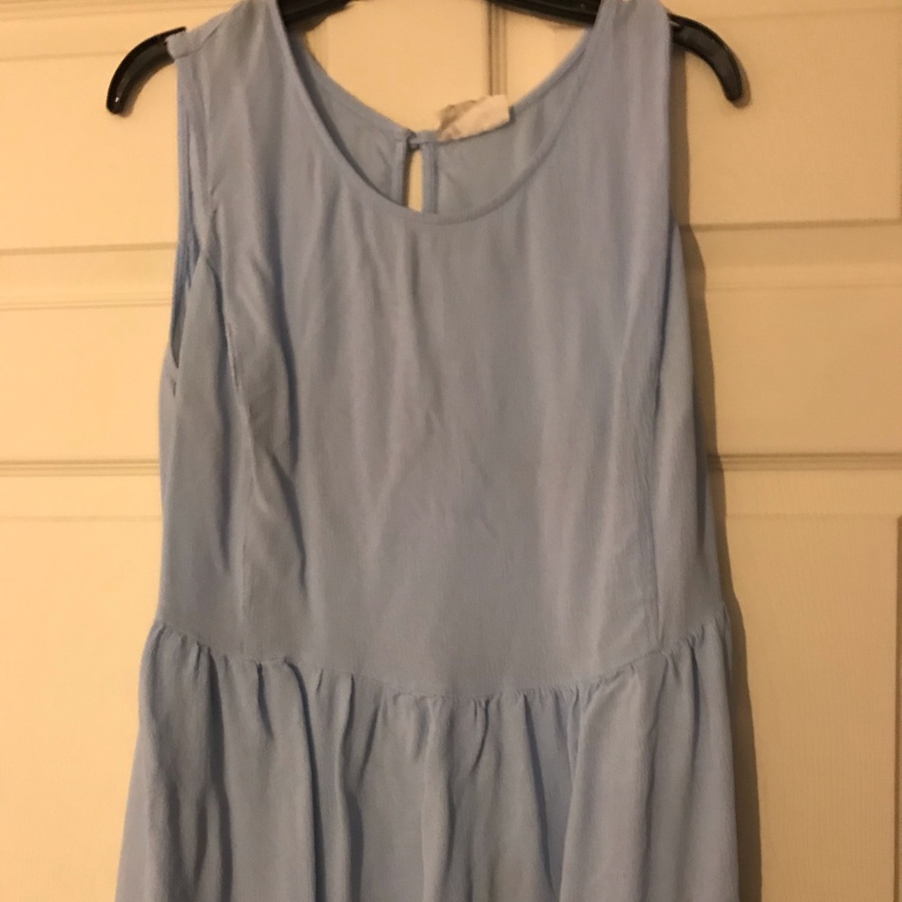 Pale blue peplum tank